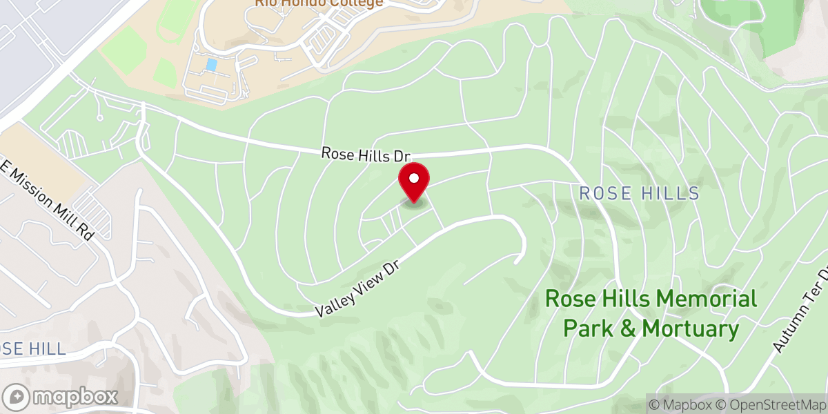Map showing location of Memorial Chapel Gardens