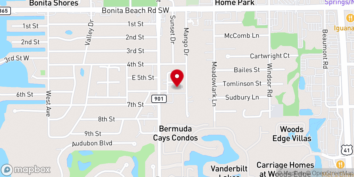 Map showing location of calusa chapter