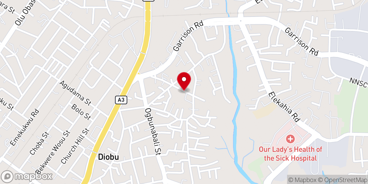 Map showing location of The Psalmist International Church