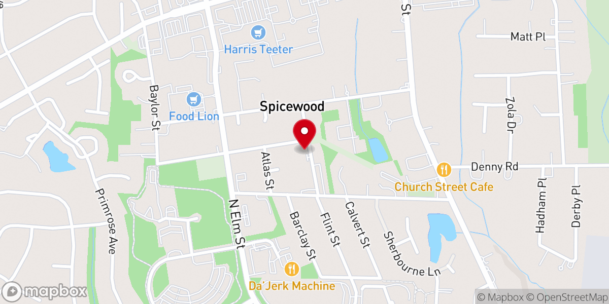 Map showing location of True Light Baptist Church
