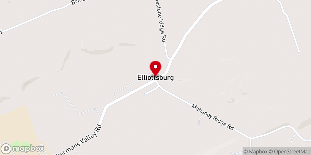 Map showing location of Elliottsburg