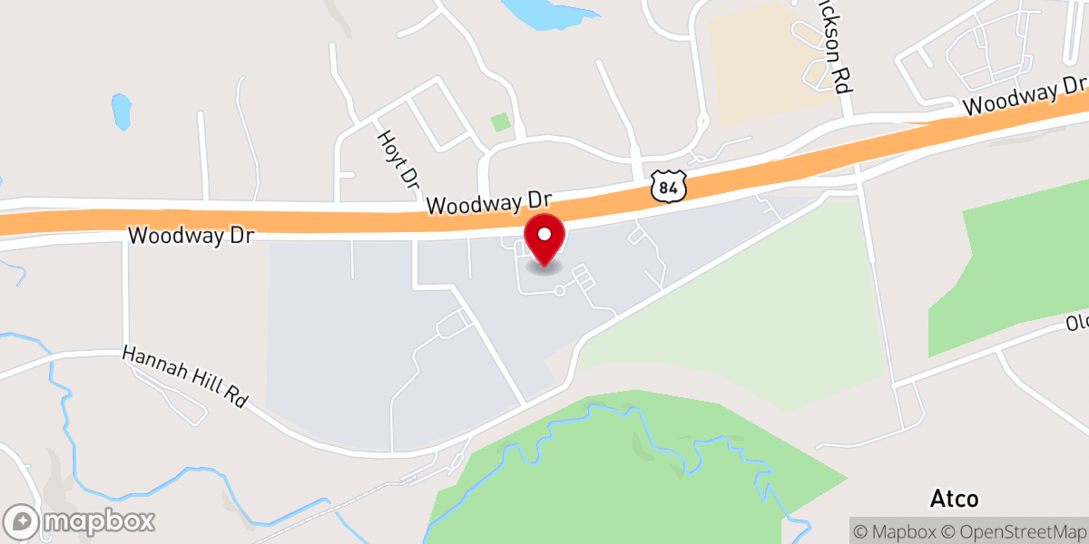 Map showing location of Woodway First United Methodist Church