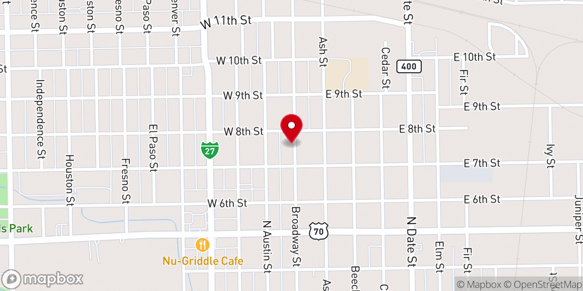 Map showing location of Hope Community Church