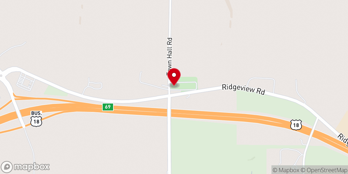 Map showing location of Springdale Lutheran Church