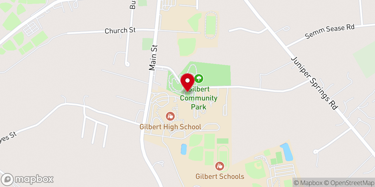 Map showing location of Gilbert Community Park