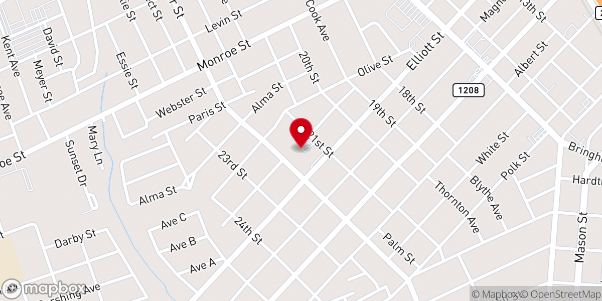 Map showing location of OLPS Church - Divine Providence Center