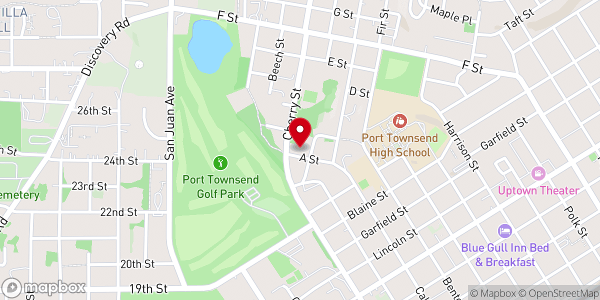 Map showing location of Port Townsend Church of Christ