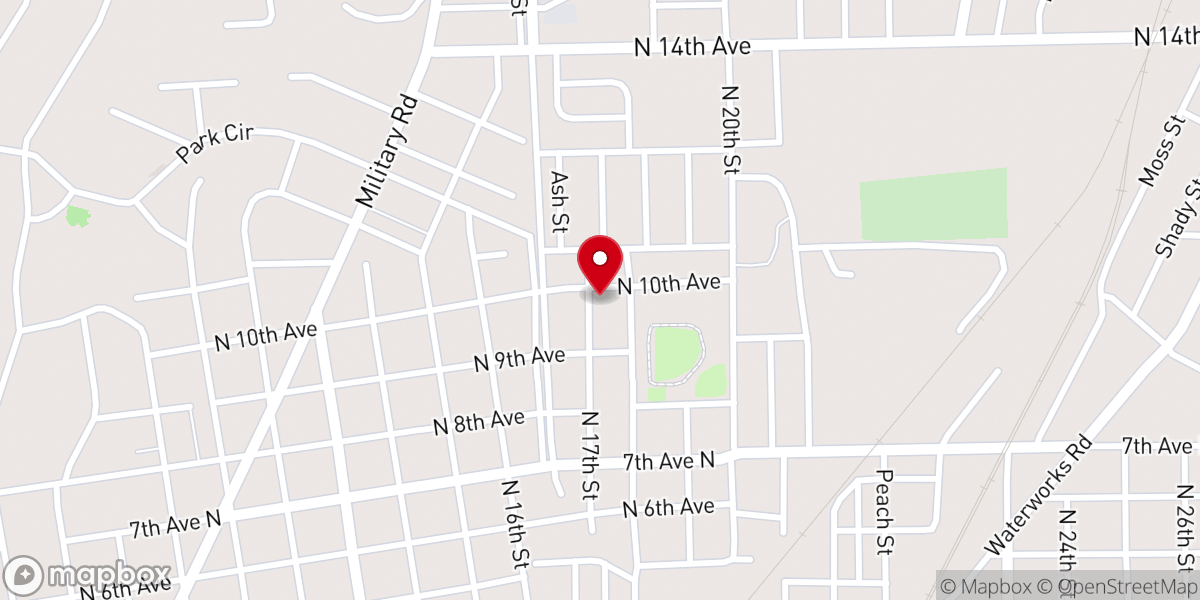 Map showing location of Community Wide Outreach Ministry