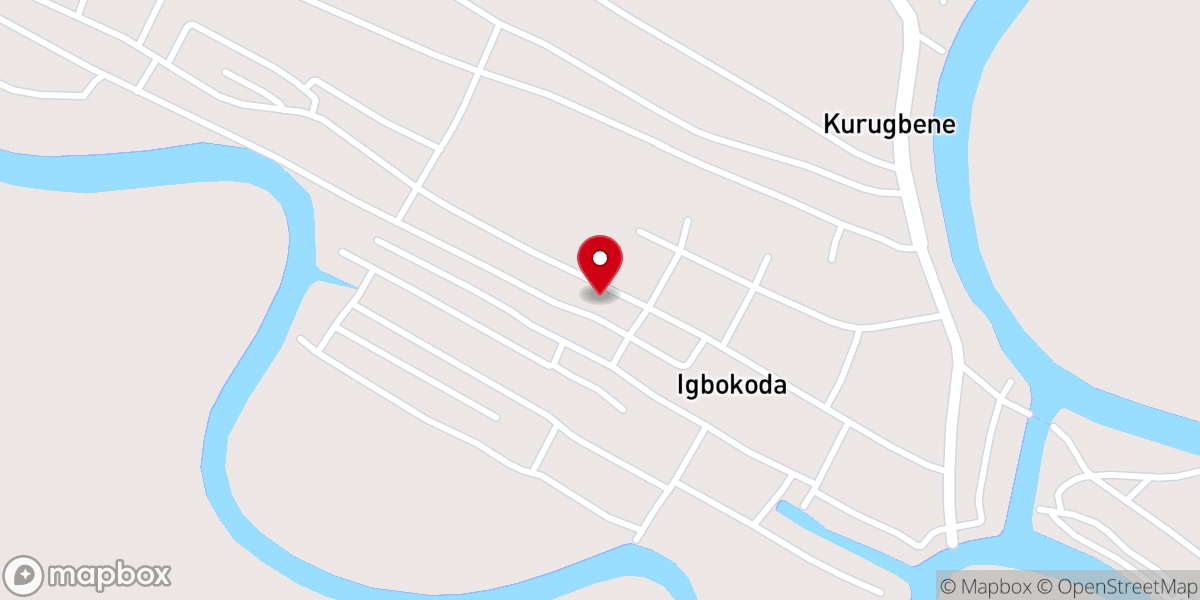 Map showing location of C A C Church, Igbokoda