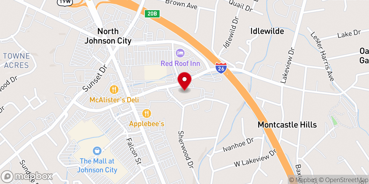 Map showing location of First Christian Church