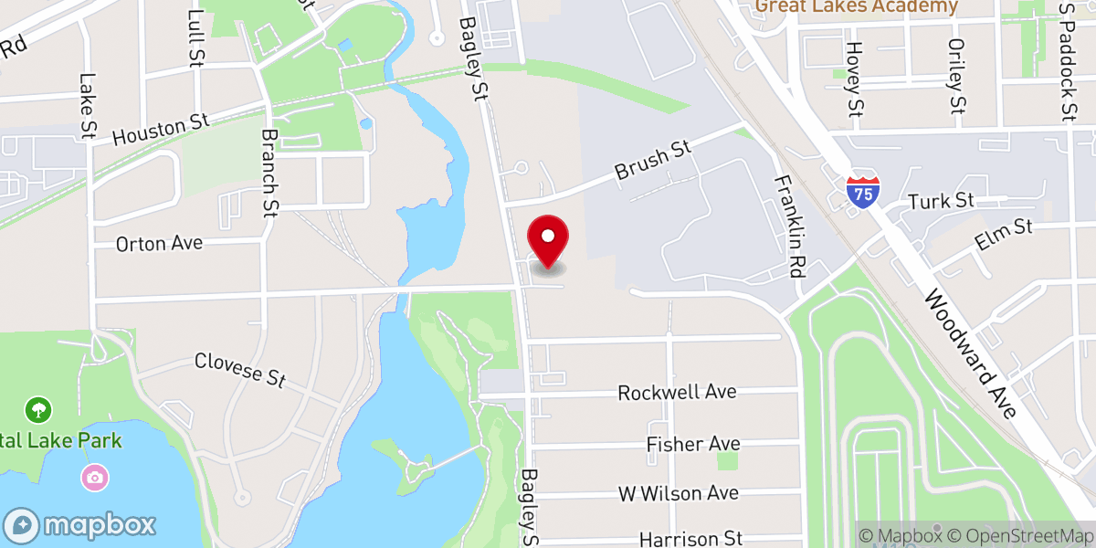 Map showing location of Providence Missionary Baptist Church