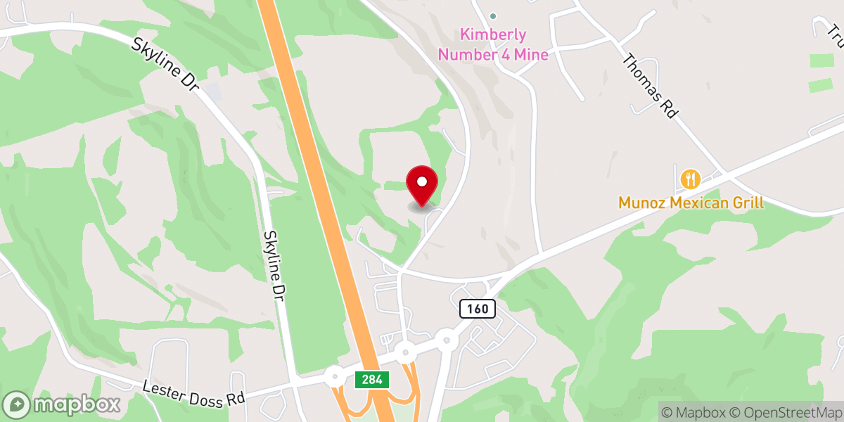 Map showing location of Zola Baptist Church