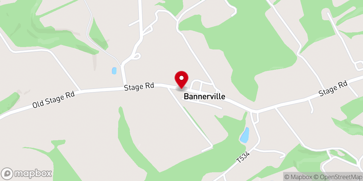 Map showing location of Bannerville Church of the Brethren