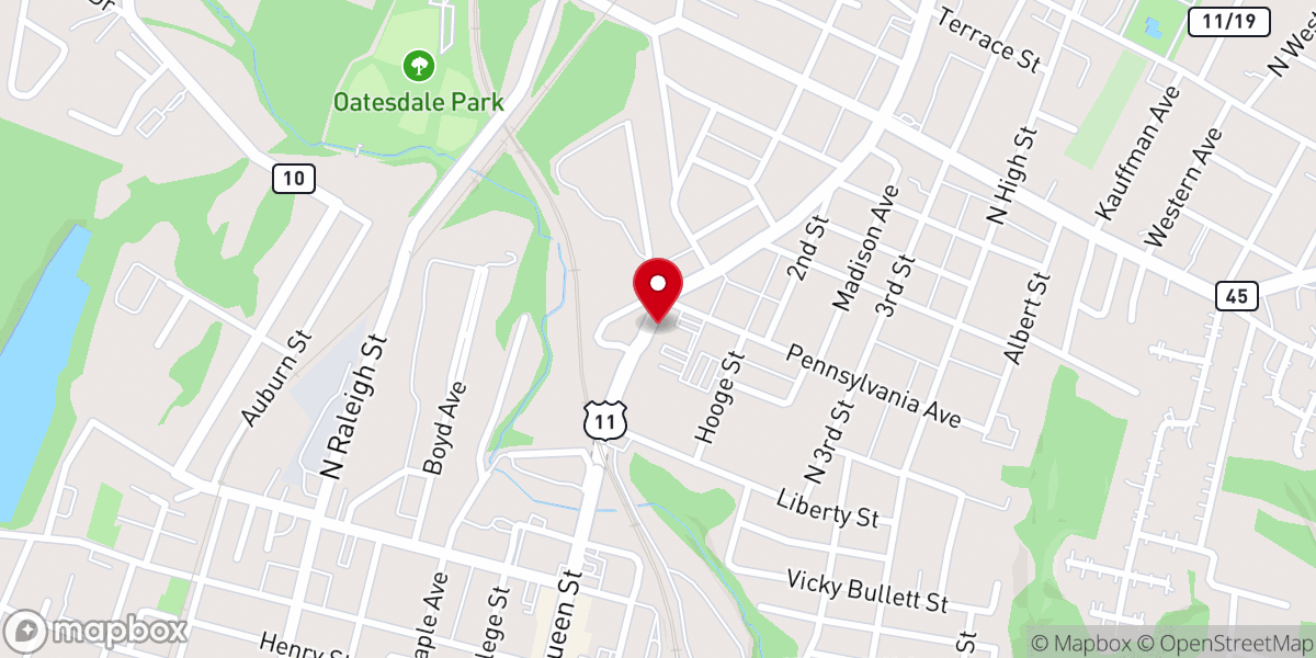 Map showing location of Otterbein United Methodist Church