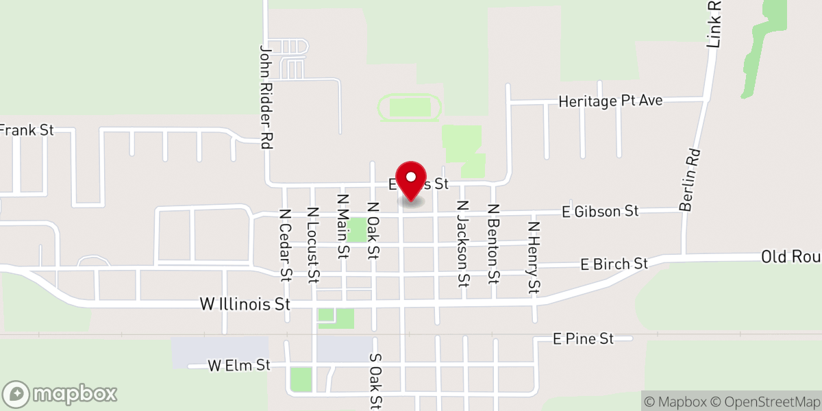 Map showing location of St John's Lutheran Church New Berlin Illinois