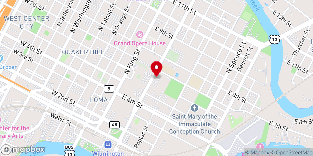 Map showing location of Bethel AME Church