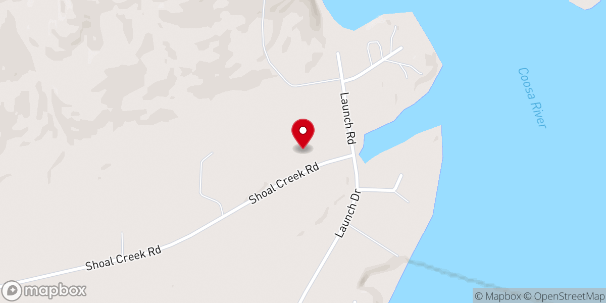 Map showing location of Paint Rock Church