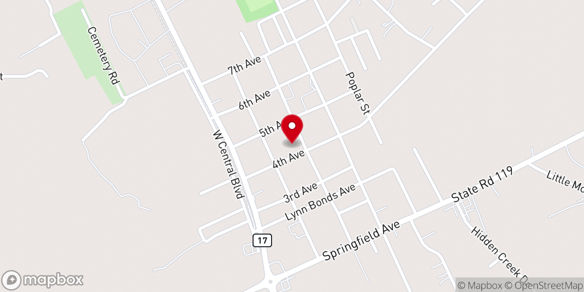 Map showing location of Guyton Methodist Church