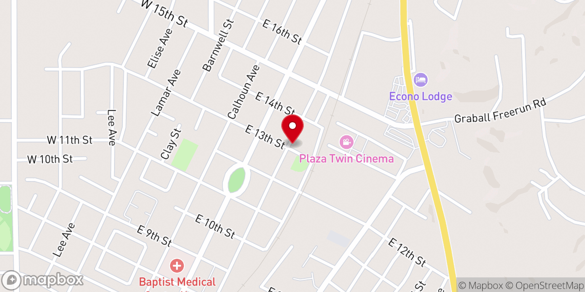 Map showing location of First Apostolic Church