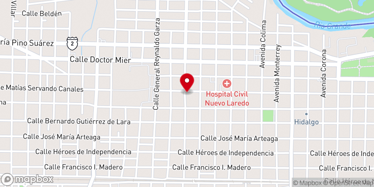 Map showing location of Santisima Trinidad