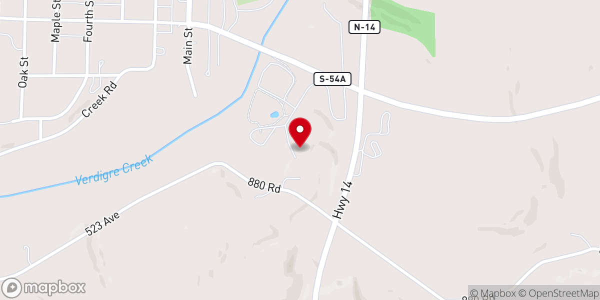 Map showing location of Wildwood Acres Campground