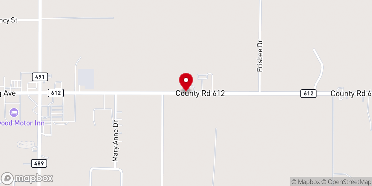 Map showing location of First Baptist Church