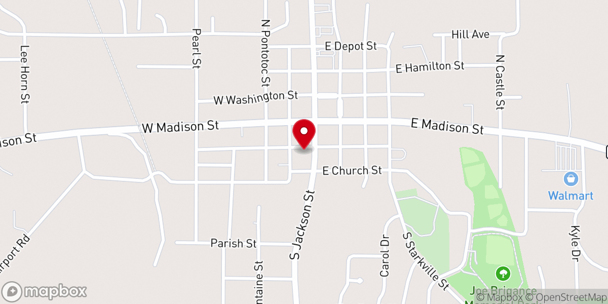 Map showing location of Church of Christ South Jackson