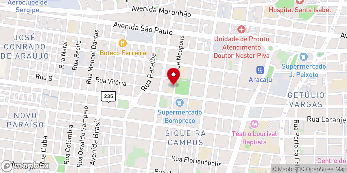 Map showing location of N. Sra. Lourdes