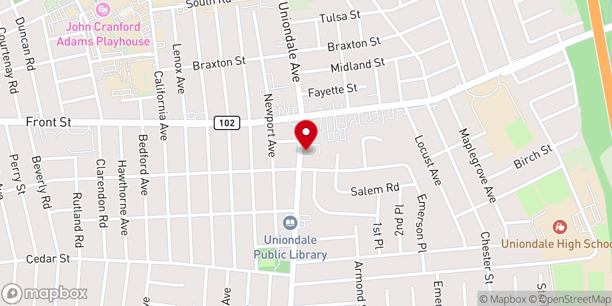 Map showing location of Grace Lutheran Church