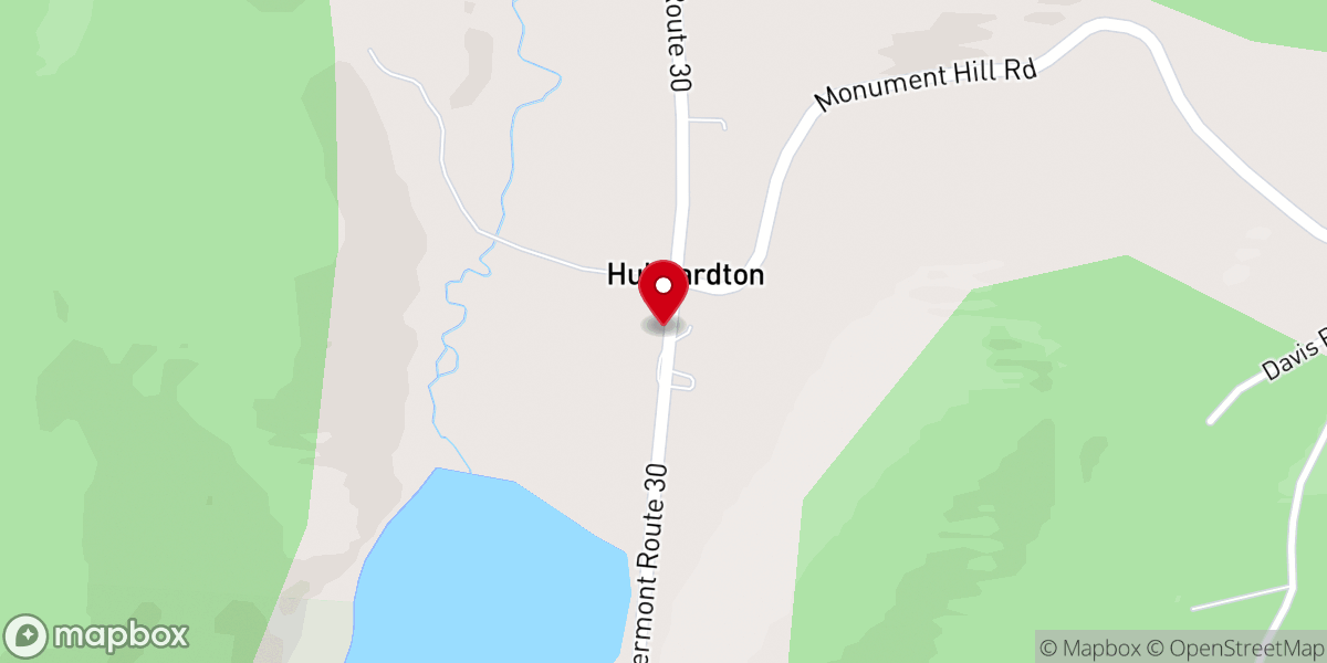 Map showing location of Hubbardton Congregational
