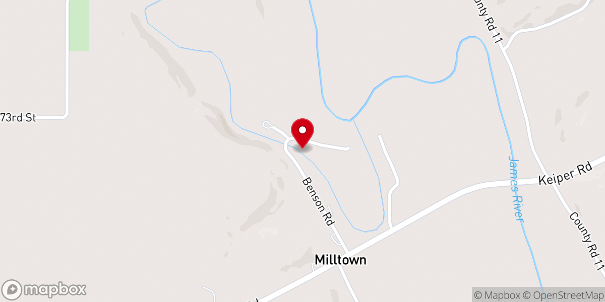Map showing location of United Brethren Church in Christ