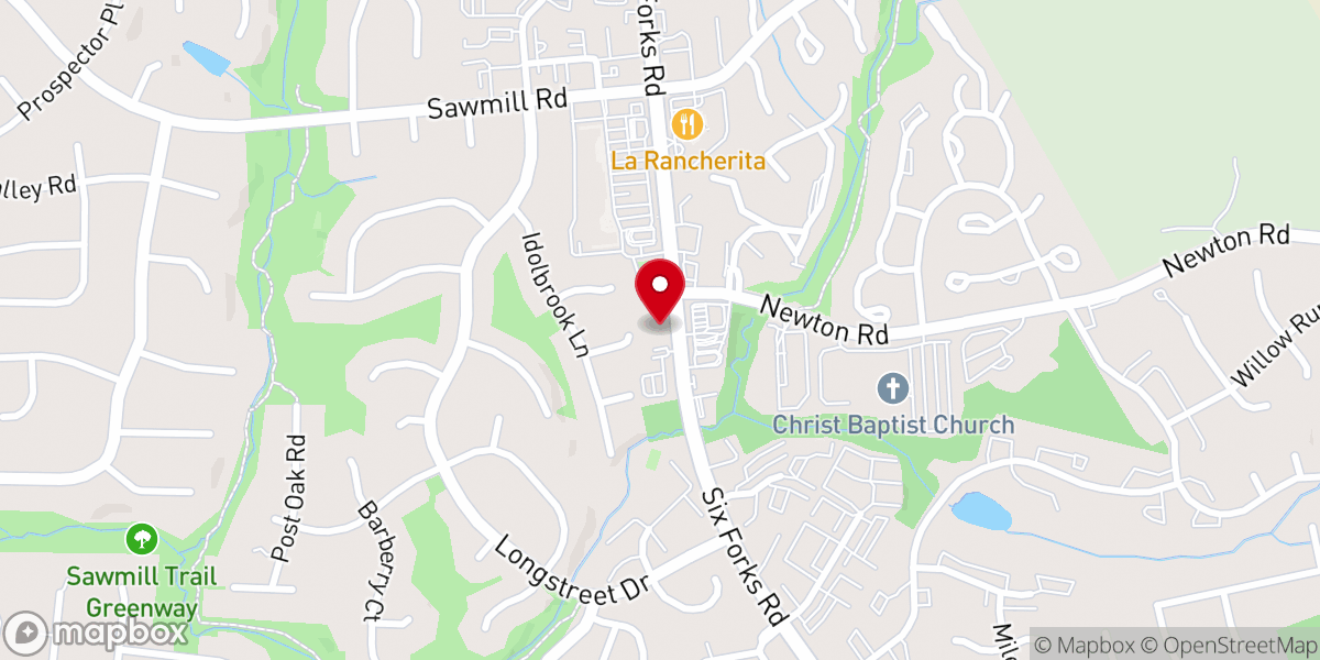 Map showing location of Bethlehem Baptist Church