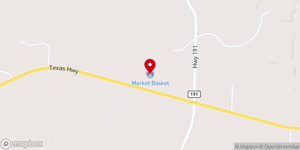 Map showing location of Market Basket