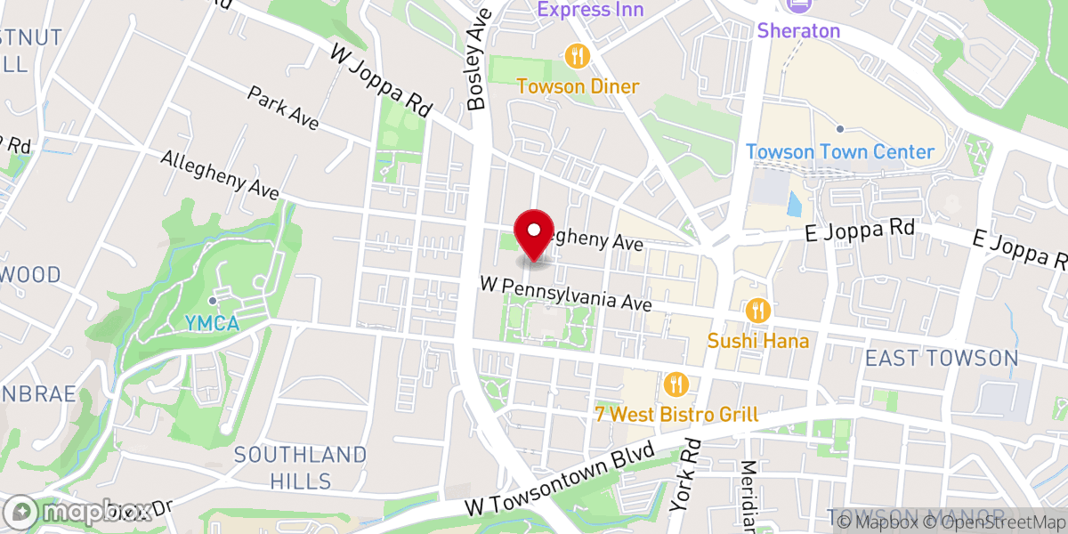 Map showing location of Radiant Church