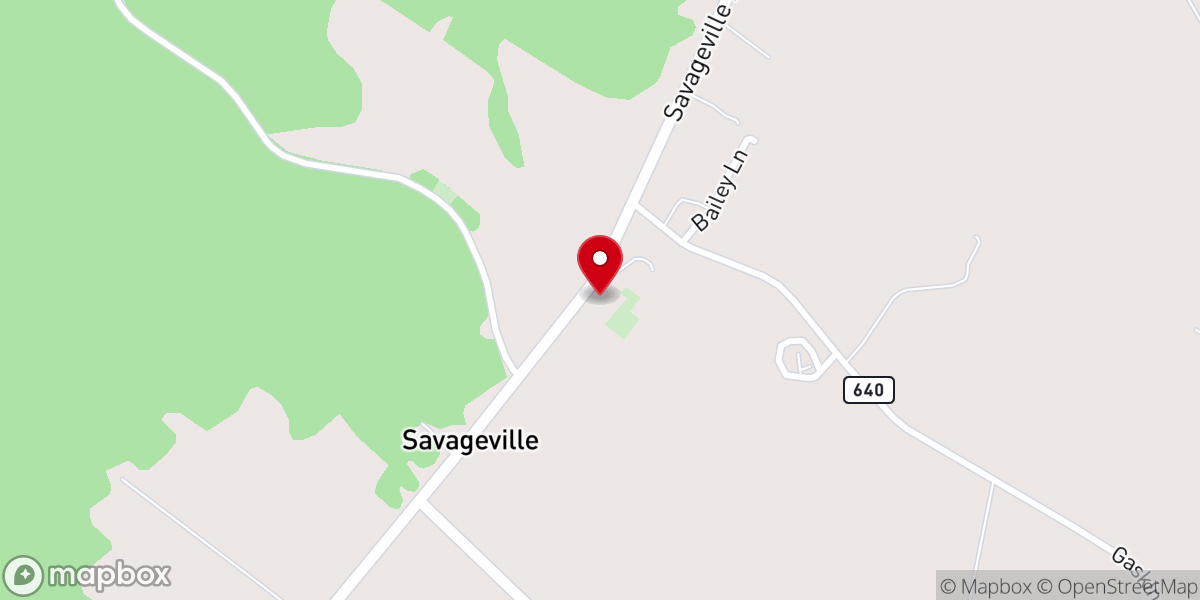 Map showing location of Gaskin Chapel