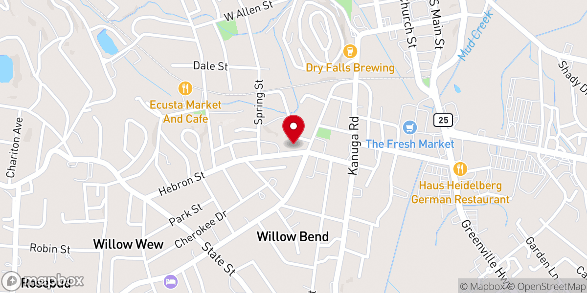 Map showing location of Carolina Baptist Association