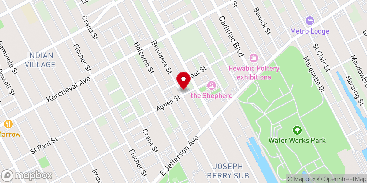 Map showing location of Celestial Tabernacle Baptist Church