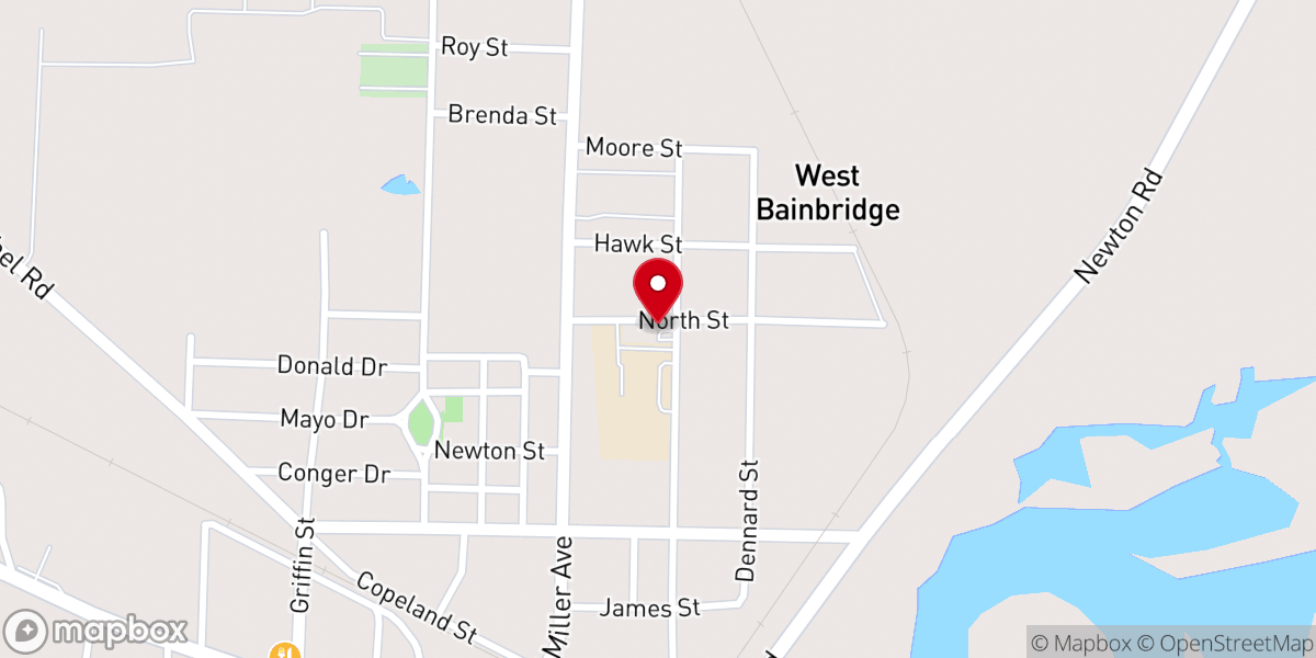 Map showing location of Union Baptist Church