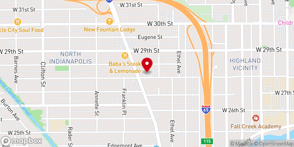 Map showing location of Greater King Solomon Baptist Church
