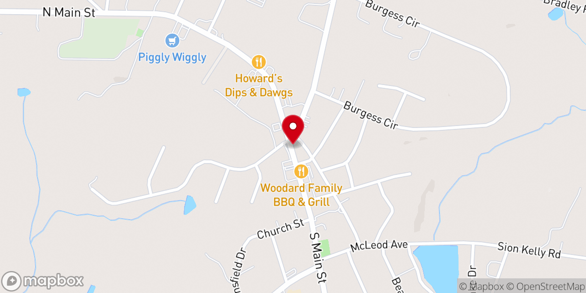 Map showing location of Old Fashioned Baptist Church