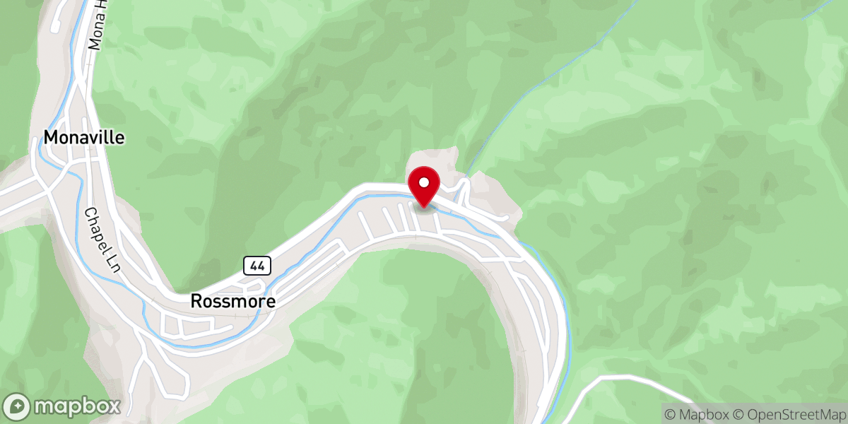 Map showing location of New Life Free Will Baptist Church
