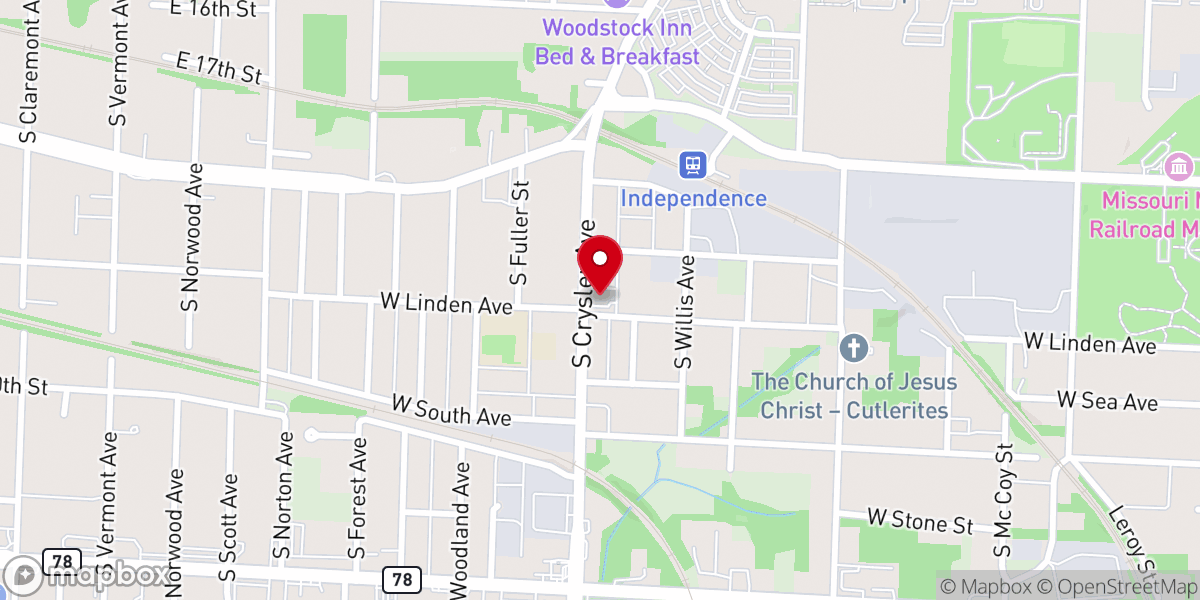 Map showing location of Outreach Restoration Branch