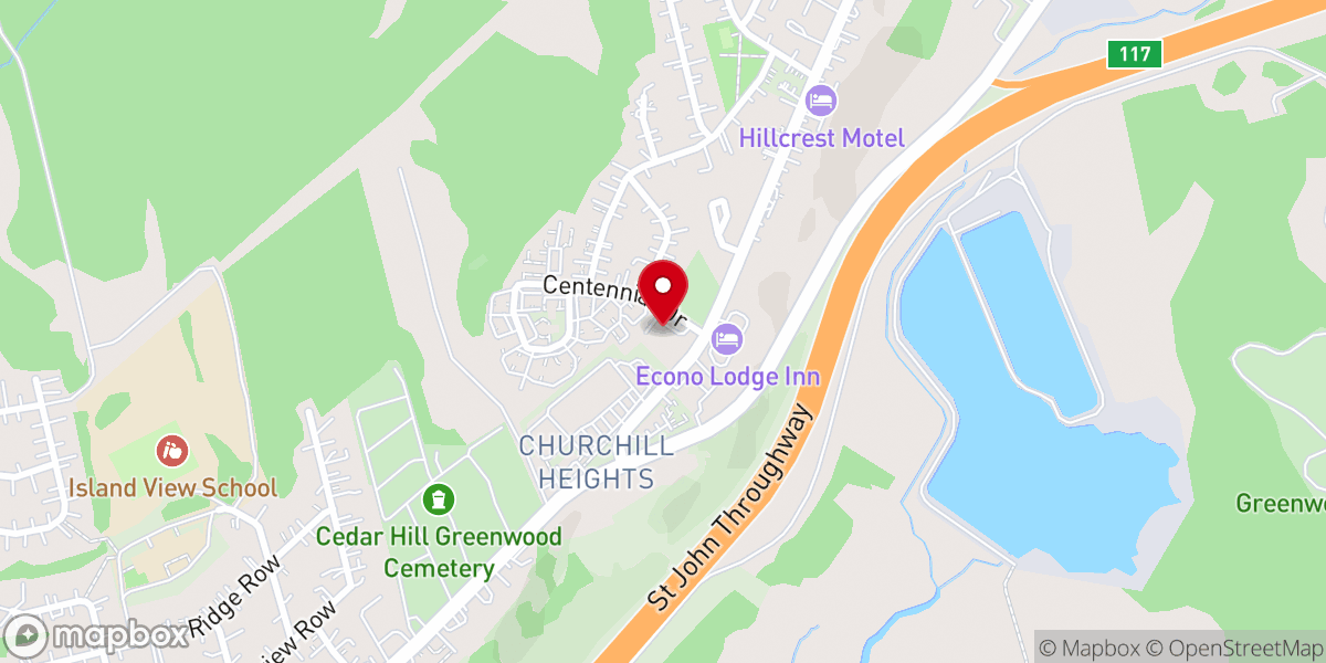 Map showing location of Saint Columba Presbyterian Church