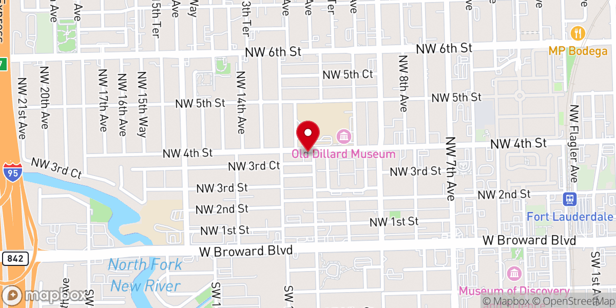 Map showing location of The Light Center (FL)