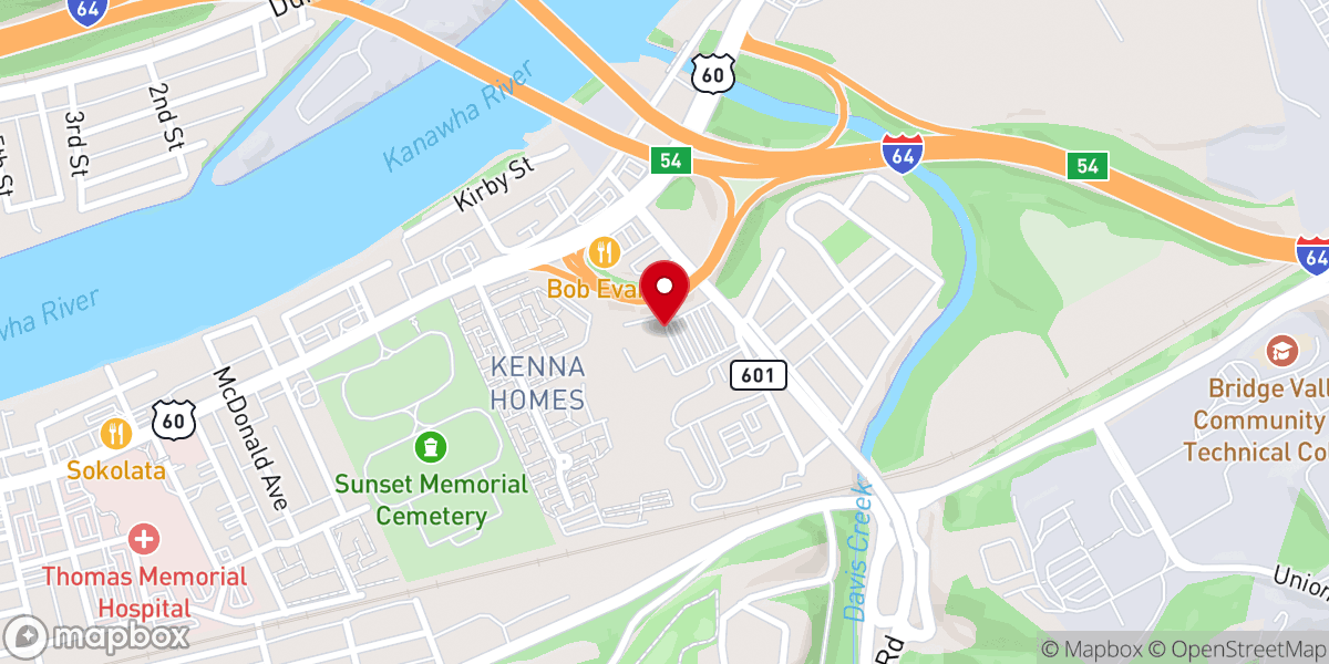 Map showing location of South Charleston Community Center