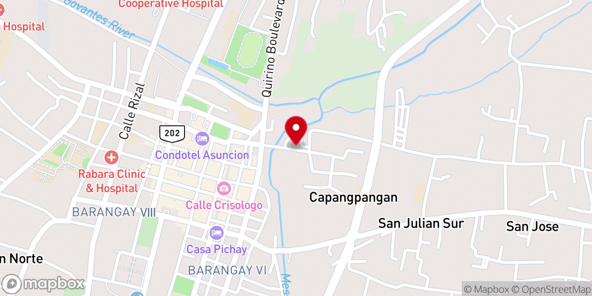 Map showing location of Vigan Bible Fellowship chruch