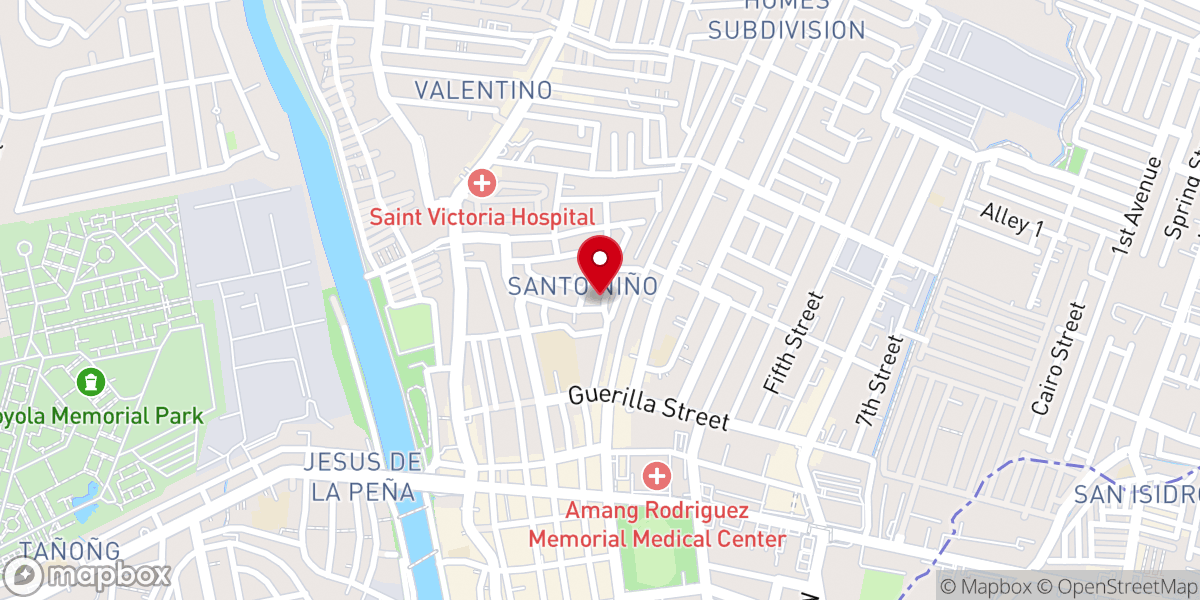 Map showing location of UNIVERSAL CHURCH - UCKG MARIKINA