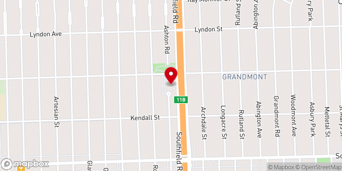Map showing location of Greater Macedonia Baptist Church
