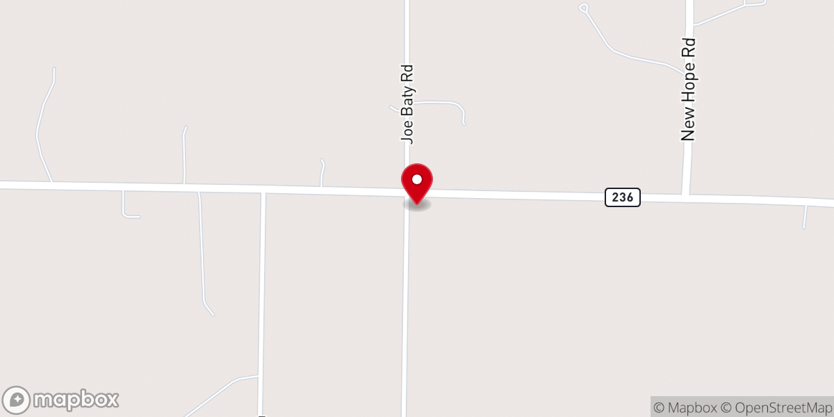 Map showing location of Oakdale Church