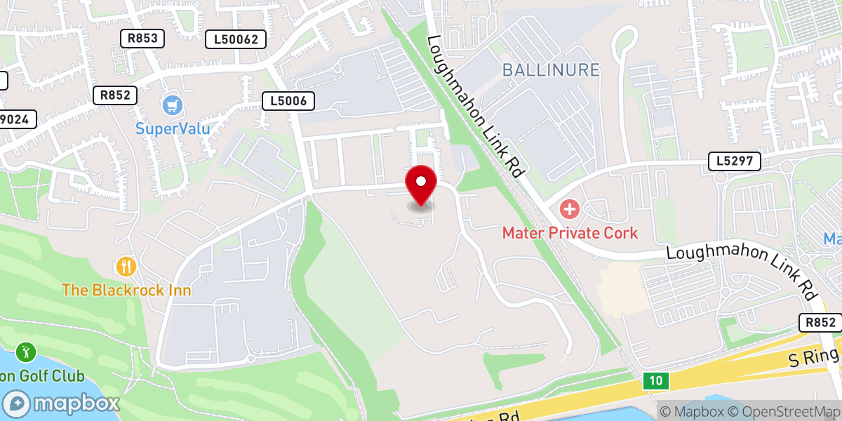 Map showing location of Sacred Heart Convent Bessborough